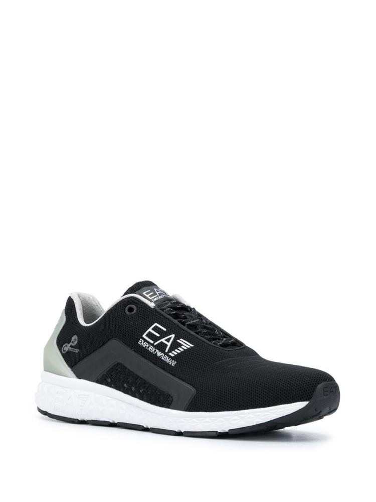 Zapatillas Ea7 Emporio Armani Low Top Encaje Up Hombre Negras | WY1NU4R8