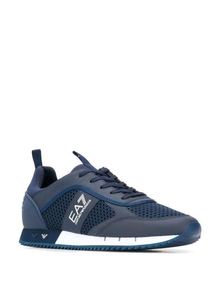 Zapatillas Ea7 Emporio Armani Side Logo Hombre Azules | 9ZA5YTSK