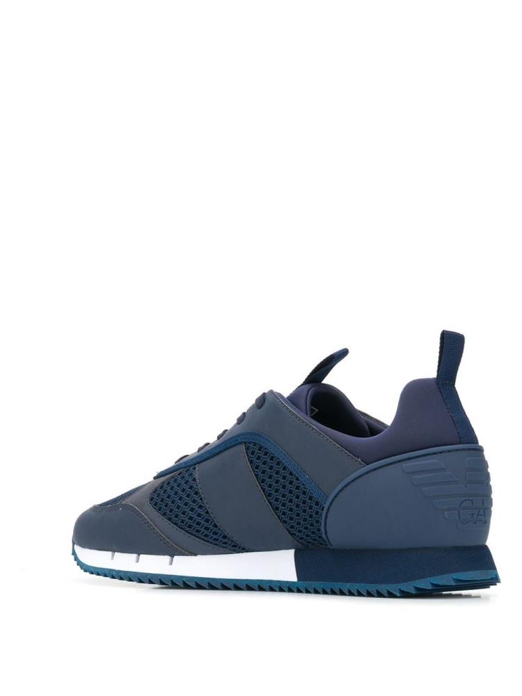 Zapatillas Ea7 Emporio Armani Side Logo Hombre Azules | 9ZA5YTSK