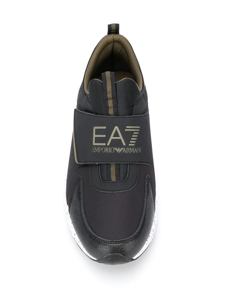 Zapatillas Ea7 Emporio Armani Slip On Logo Hombre Negras | SN9J1E8X