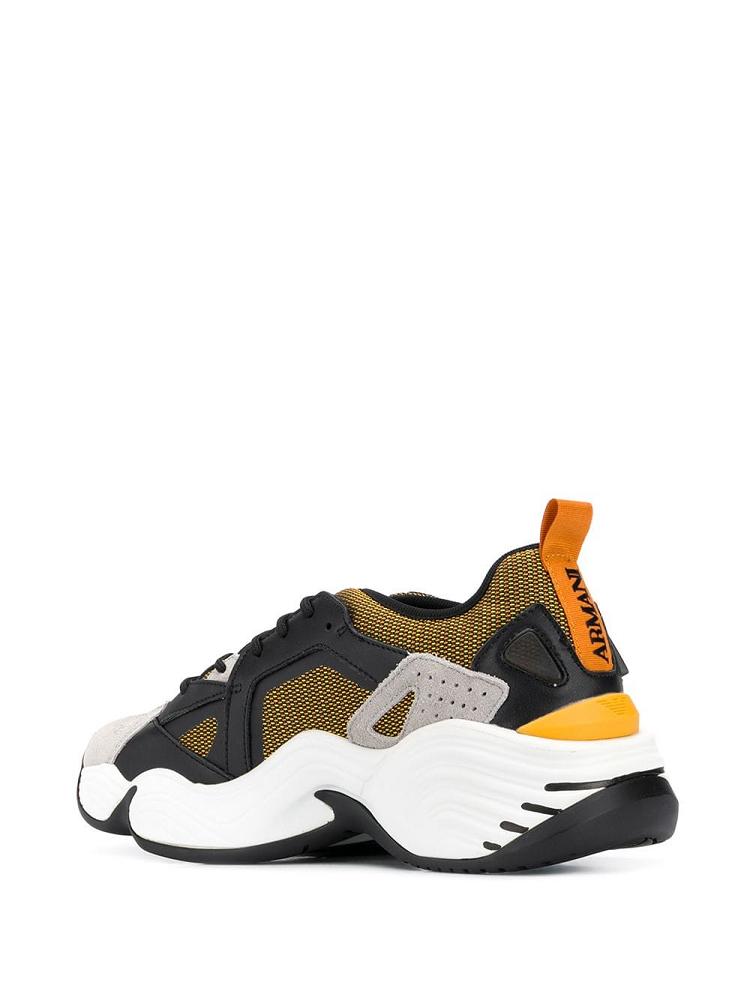 Zapatillas Armani Emporio Colour Block Hombre Negras Amarillo | 8ZNH26PE