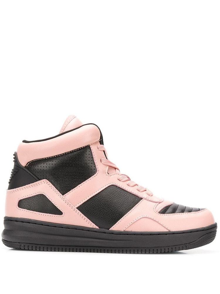 Zapatillas Armani Emporio Colour Block Hi Top Mujer Negras Rosas | L5GZB722