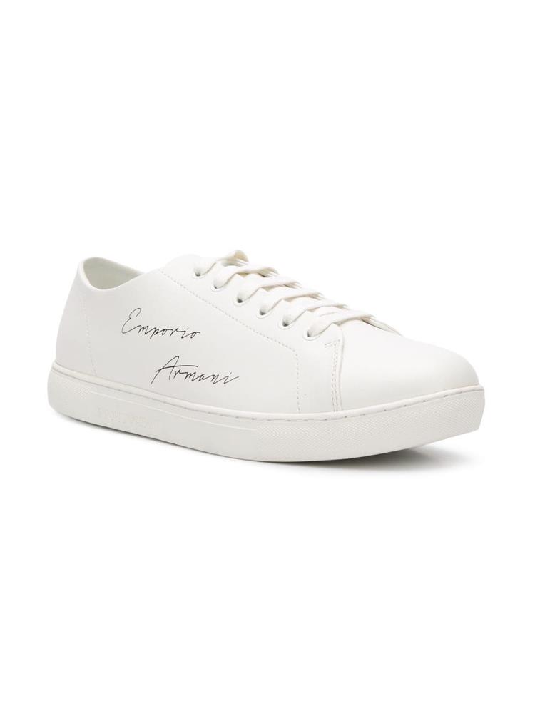 Zapatillas Armani Emporio Encaje Up Low Hombre Blancas | 0J414N08