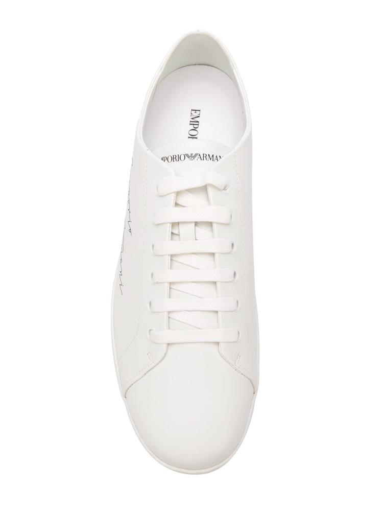 Zapatillas Armani Emporio Encaje Up Low Hombre Blancas | 0J414N08