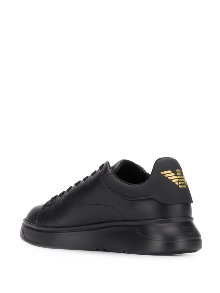 Zapatillas Armani Emporio Encaje Up Low Top Hombre Negras | F99EZJMR