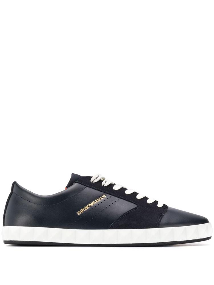 Zapatillas Armani Emporio Encaje Up Low Hombre Azules | NNTJWJ8U