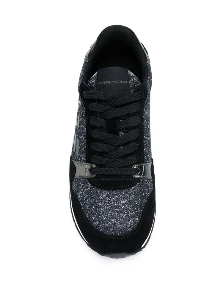 Zapatillas Armani Emporio Glitter Embellished Mujer Negras | F4MBJJS9