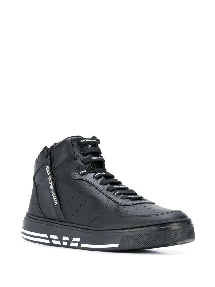 Zapatillas Armani Emporio High Top Hombre Negras | V5302T4M