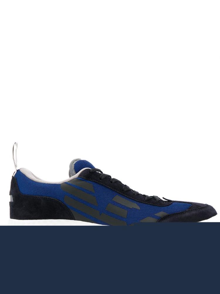 Zapatillas Armani Emporio Logo Hombre Negras Azules | YR3THFZ7