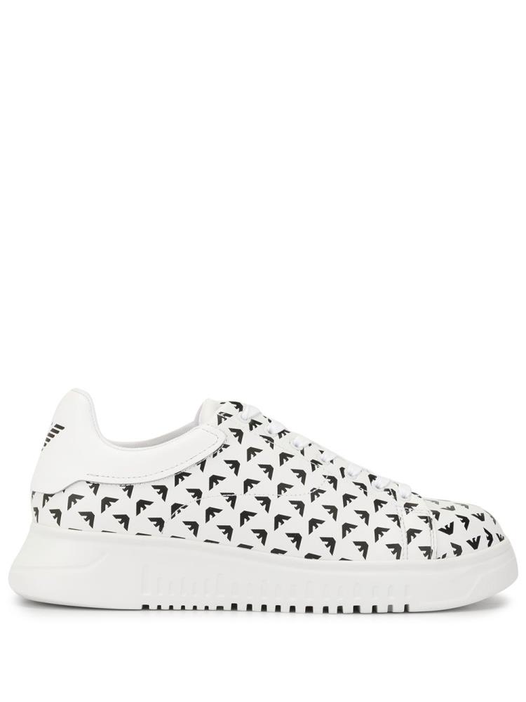 Zapatillas Armani Emporio Logo Print Low Top Hombre Blancas Negras | UQZS06IM