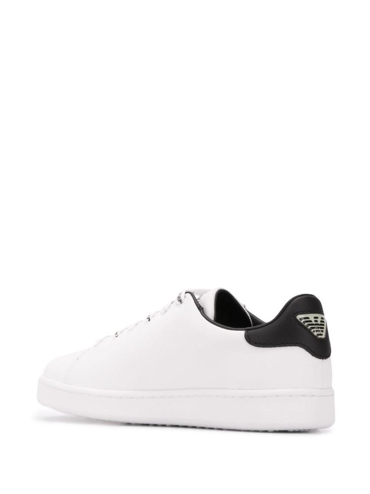 Zapatillas Armani Emporio Logo Stamp Low Top Mujer Blancas | SDZ1YMXL