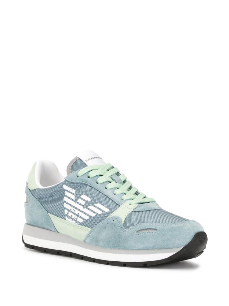 Zapatillas Armani Emporio Low Top Logo Mujer Azules Verde | BOJVH1BE