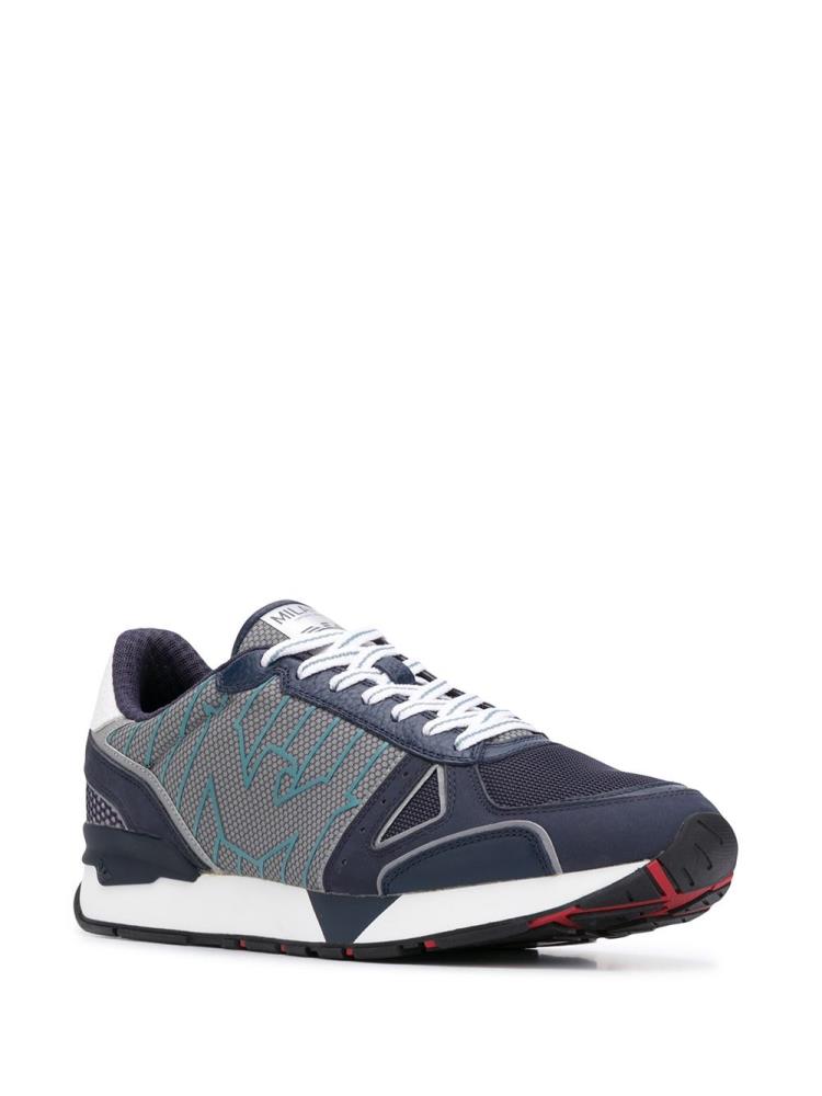 Zapatillas Armani Emporio Low Top Panelled Hombre Azules | ZD05O02P