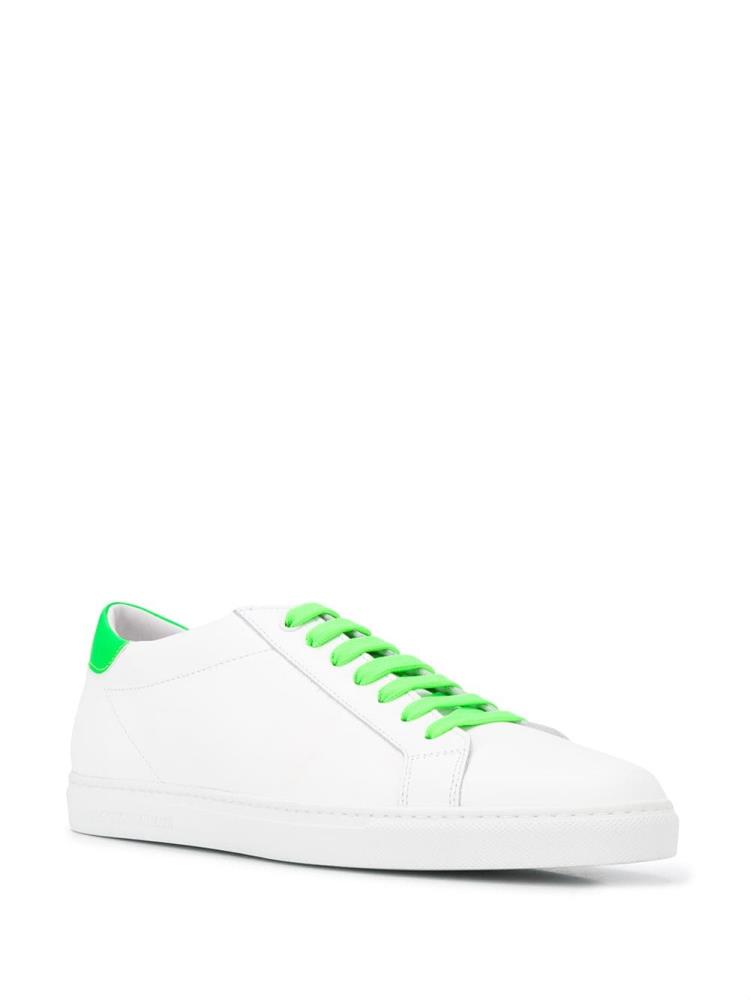 Zapatillas Armani Emporio Neon Trimmed Low Top Hombre Blancas | Y7QWHSI7