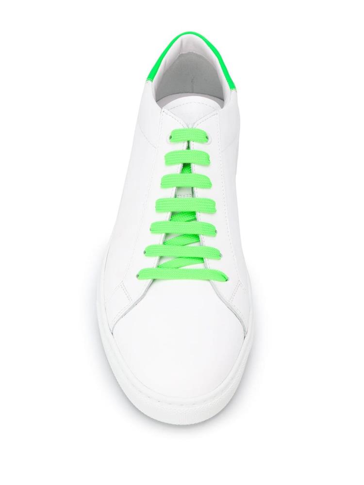 Zapatillas Armani Emporio Neon Trimmed Low Top Hombre Blancas | Y7QWHSI7