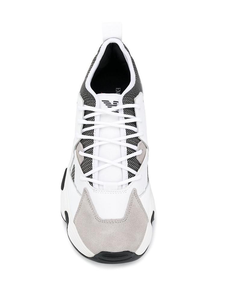 Zapatillas Armani Emporio Panelled Hombre Blancas | Y4HEW6H9