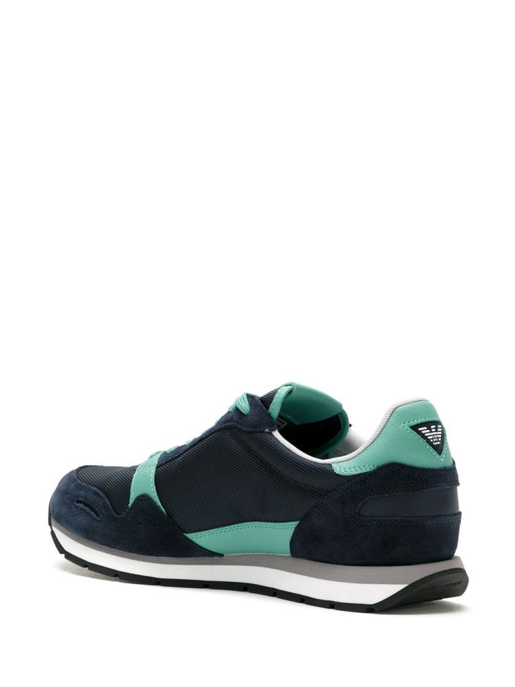 Zapatillas Armani Emporio Side Logo Hombre Azules Verde | E1P7ANU4