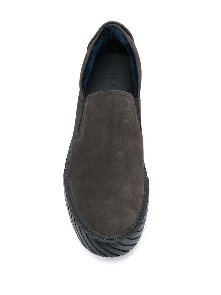 Zapatillas Armani Emporio Slip On Hombre Gris | YMWYXIYK