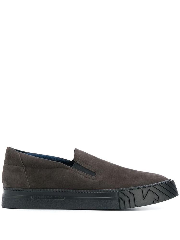 Zapatillas Armani Emporio Slip On Hombre Gris | YMWYXIYK