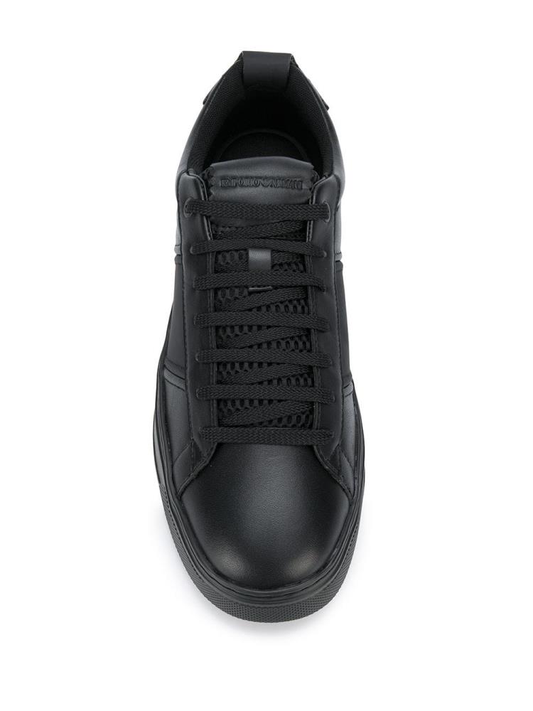 Zapatillas Armani Emporio Smooth Surface Hombre Negras | WB9JJ0IR