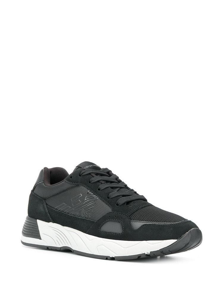 Zapatillas Armani Emporio Structured Hombre Negras | 56SNZZ71