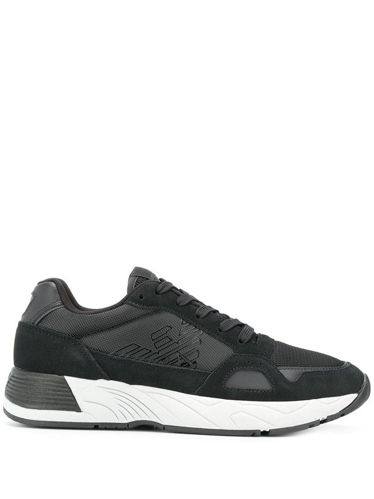 Zapatillas Armani Emporio Structured Hombre Negras | 56SNZZ71