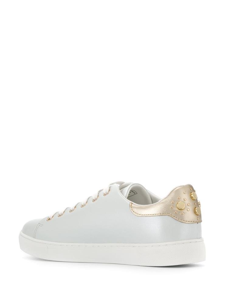 Zapatillas Armani Emporio Studded Logo Mujer Blancas | WBRHZBT9