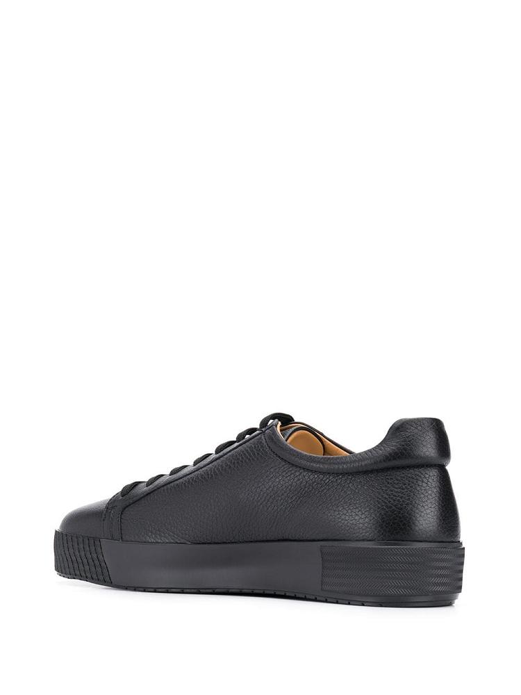 Zapatillas Giorgio Armani Cuero Encaje Up Hombre Negras | ETZL5WTY