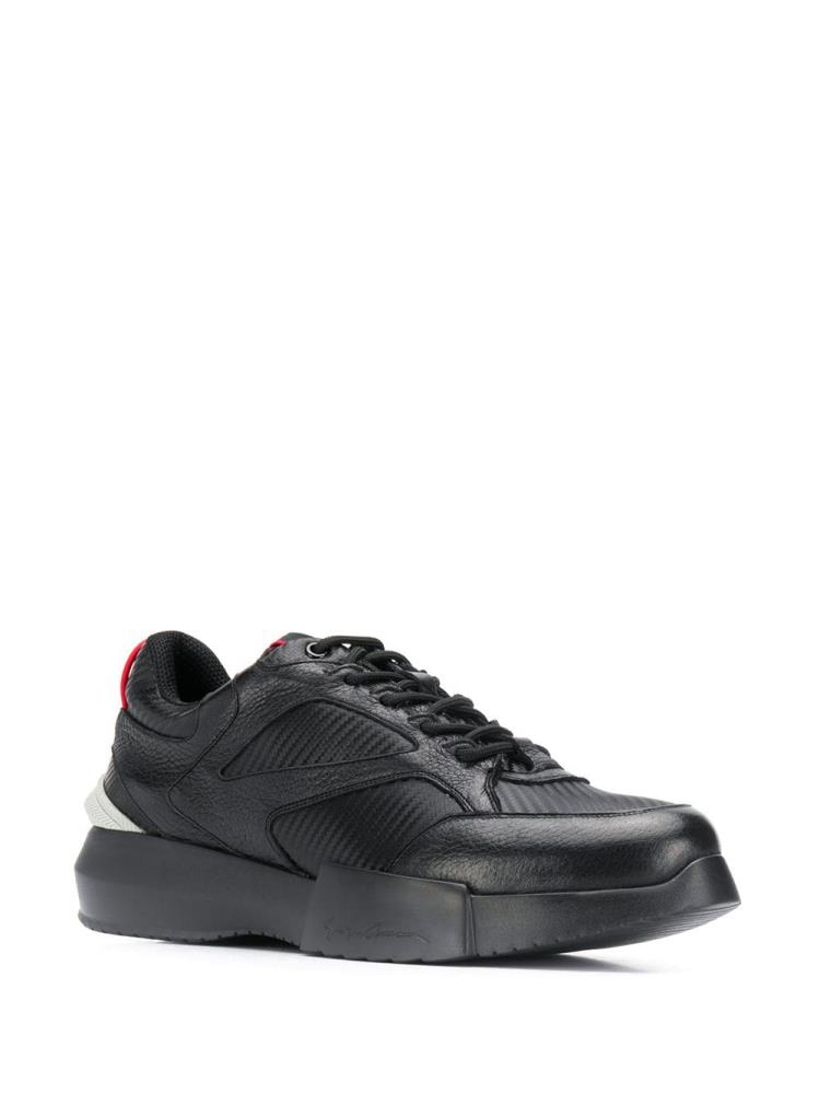 Zapatillas Giorgio Armani Encaje Up Hombre Negras | D5DPR3DM