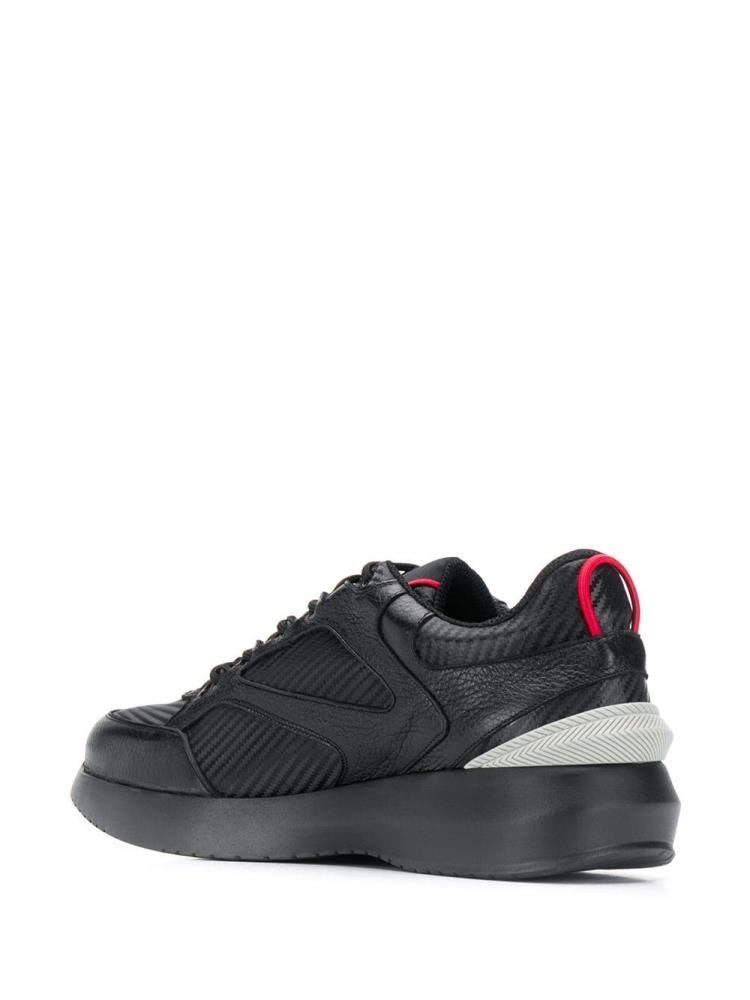 Zapatillas Giorgio Armani Encaje Up Hombre Negras | D5DPR3DM