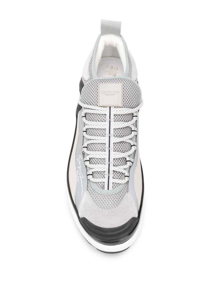 Zapatillas Giorgio Armani Logo Colour Block Hombre Gris | LU8P0JCR