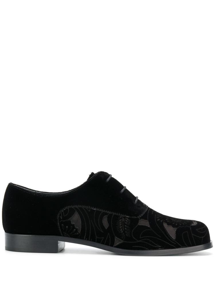 Zapatos Armani Emporio Floral Cut Out Encaje Up Shoes Mujer Negras | STGKVN2I