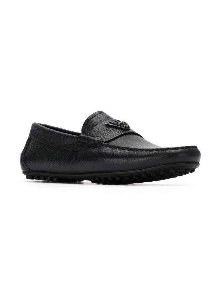 Zapatos Armani Emporio Logo Oxfords Shoes Hombre Negras | LNDWCCMY