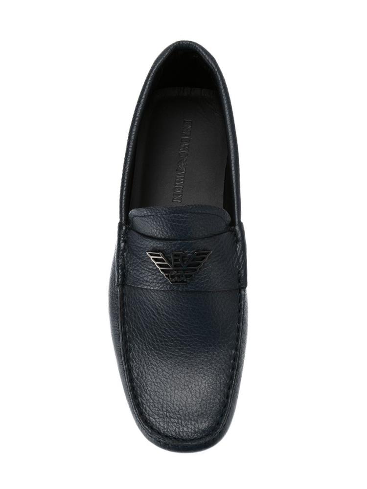 Zapatos Armani Emporio Logo Oxfords Shoes Hombre Negras | LNDWCCMY