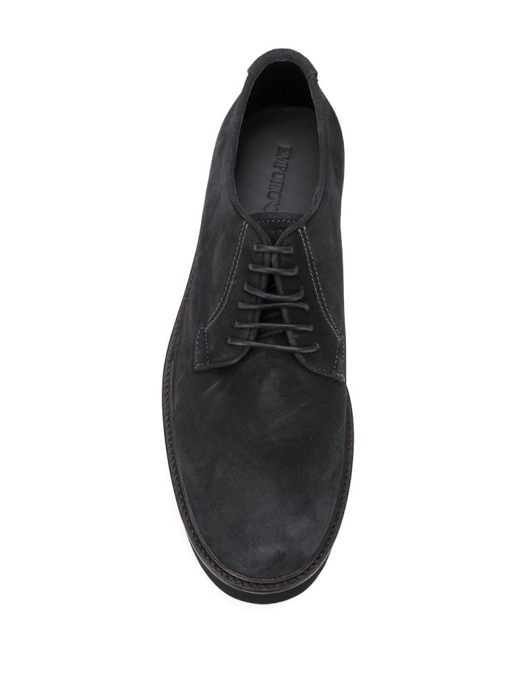 Zapatos Armani Emporio Smooth Encaje Up Shoes Hombre Negras | GTCR2AJ3