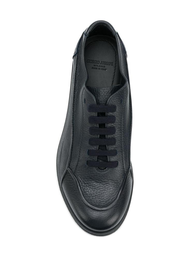 Zapatos Giorgio Armani Cuero Encaje Up Shoes Hombre Azules | 0B0OQIRR