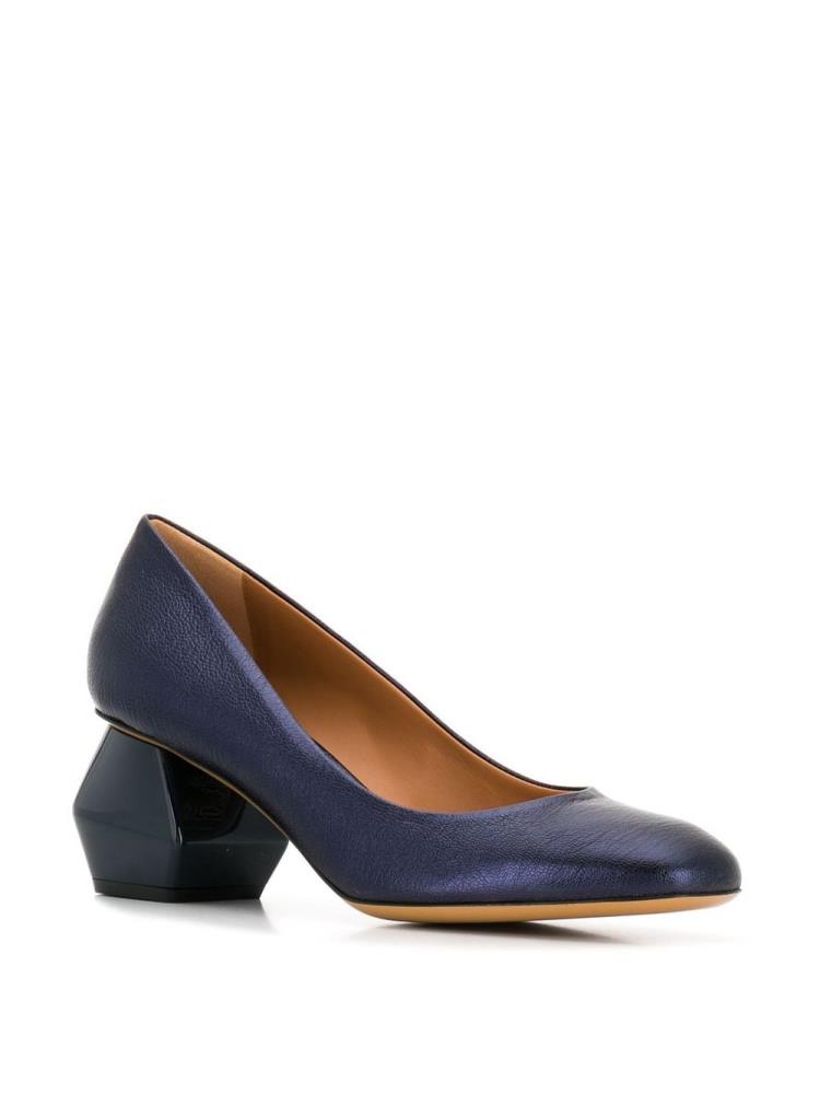 Zapatos De Salon Armani Emporio Geometric Heel Mujer Azules | C32WSIOB