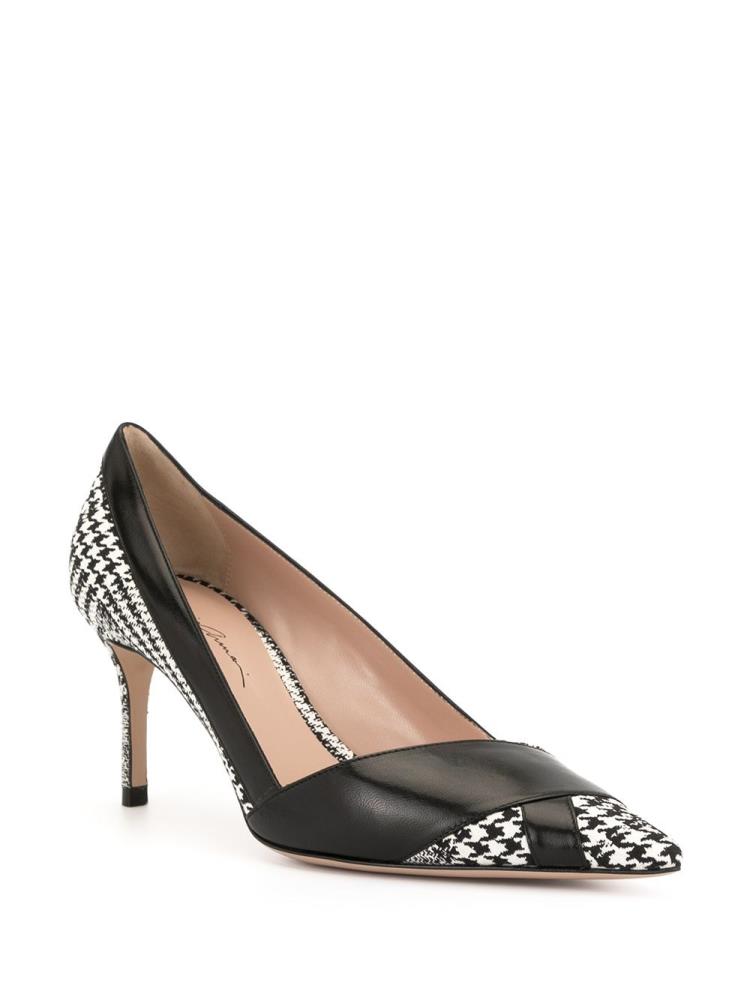 Zapatos De Salon Giorgio Armani Houndstooth Print Mujer Negras Blancas | MOFASK5X