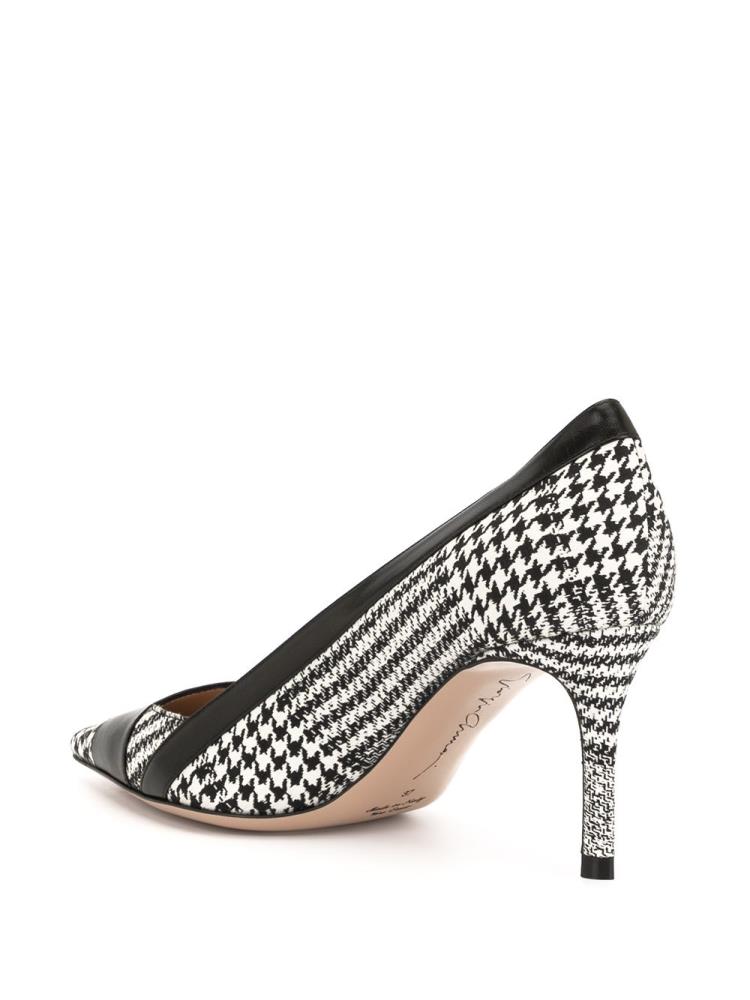 Zapatos De Salon Giorgio Armani Houndstooth Print Mujer Negras Blancas | MOFASK5X