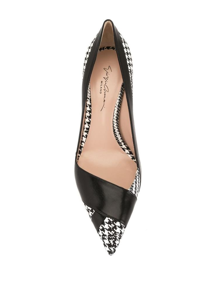 Zapatos De Salon Giorgio Armani Houndstooth Print Mujer Negras Blancas | MOFASK5X