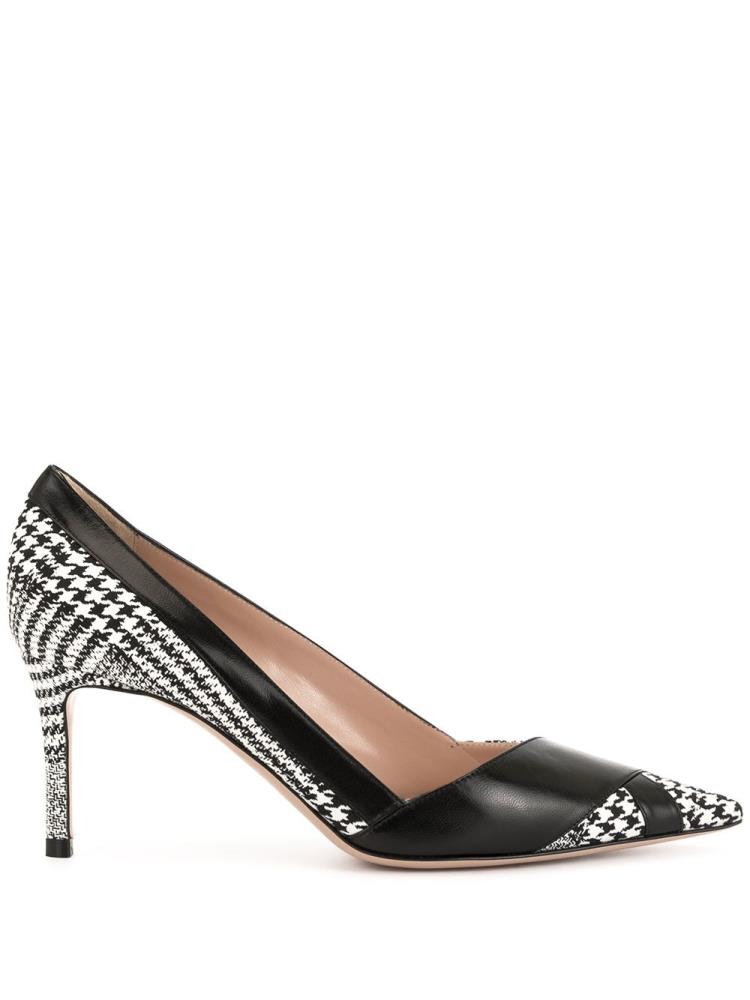 Zapatos De Salon Giorgio Armani Houndstooth Print Mujer Negras Blancas | MOFASK5X