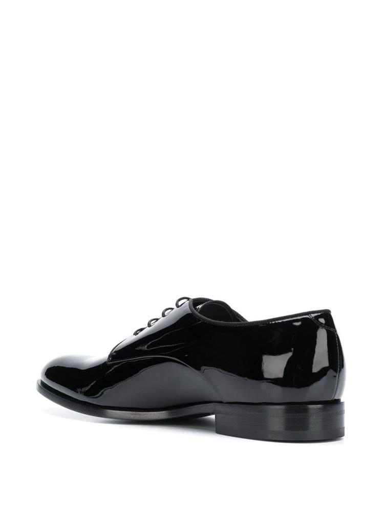 Zapatos Derby Giorgio Armani Charol Hombre Negras | K4G14WP0